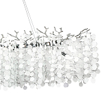 Линейная люстра с круглыми хрустальными подвесками Fairytree Chrome Crystal Branches Linear Chandelier варинант исполнения - 2 | Loft Concept в Орле
