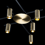 Потолочный светильник с 10-ю цилиндрическими плафонами цвета латунь TRIBES CHANDELIER варинант исполнения - 3 | Loft Concept в Орле