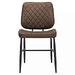 Стул с темно-коричневой обивкой из экокожи Benderson варинант исполнения - 1 | Loft Concept в Орле