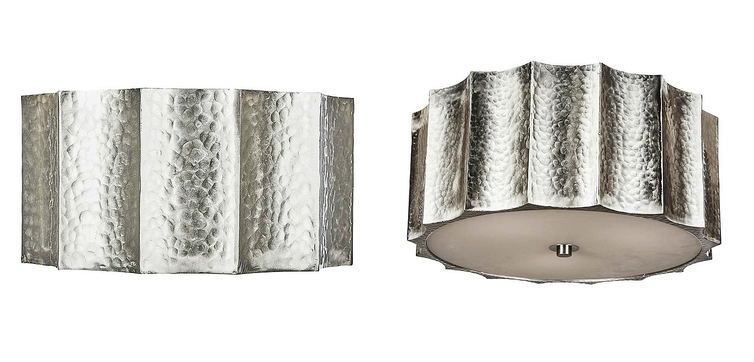 Потолочный светильник Grooved Nickel Drum Потолочный светильник Grooved Nickel Drum - Loft-Concept в Орле