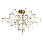 Потолочный светильник с тонкой металлической конструкцией цвета золото Quasar варинант исполнения - 2 | Loft Concept в Орле