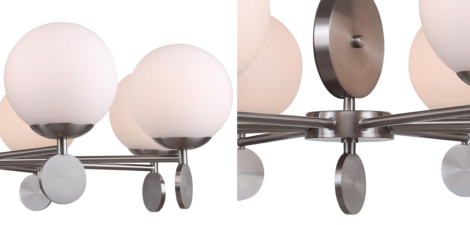 Люстра Kyran Nickel Chandelier 8 Люстра Kyran Nickel Chandelier 8 - Loft-Concept в Орле