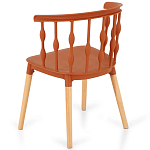 Пластиковый стул на ножках из массива бука Ferret Spiral Brown варинант исполнения - 8 | Loft Concept в Орле