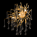 Бра с лучеобразным основанием и подвесками из прозрачного стекла в виде длинных капель Droplet Chandelier варинант исполнения - 6 | Loft Concept в Орле