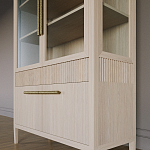 Витрина Primo со стеклянными фасадами и буфетом шпон Светлый дуб варинант исполнения - 6 | Loft Concept в Орле