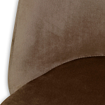 Барный стул со спинкой на 4-х деревянных ножках Коричневый Велюр Vendramin Chair  варинант исполнения - 3 | Loft Concept в Орле