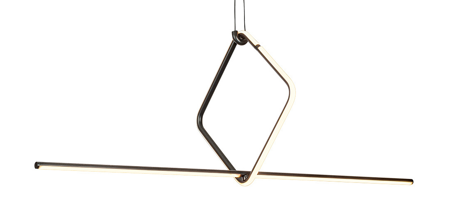 Подвесной светильник Square Line Black Led Lamp Подвесной светильник Square Line Black Led Lamp - Loft-Concept в Орле