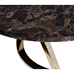 Стол журнальный коричневый на золотом основании Symphony of the Earth варинант исполнения - 1 | Loft Concept в Орле