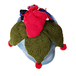 Подушка из джинсовой одежды и вязания Heart&Brain варинант исполнения - 1 | Loft Concept в Орле