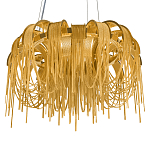 Люстра подвесная круглая с изогнутыми металлическими дугами и ниспадающими цепочками 65 см Atlantis Chain варинант исполнения - 7 | Loft Concept в Орле