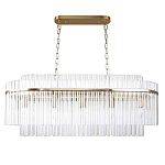 Люстра подвесная овальная со стеклянными трубками Nembus варинант исполнения - 1 | Loft Concept в Орле