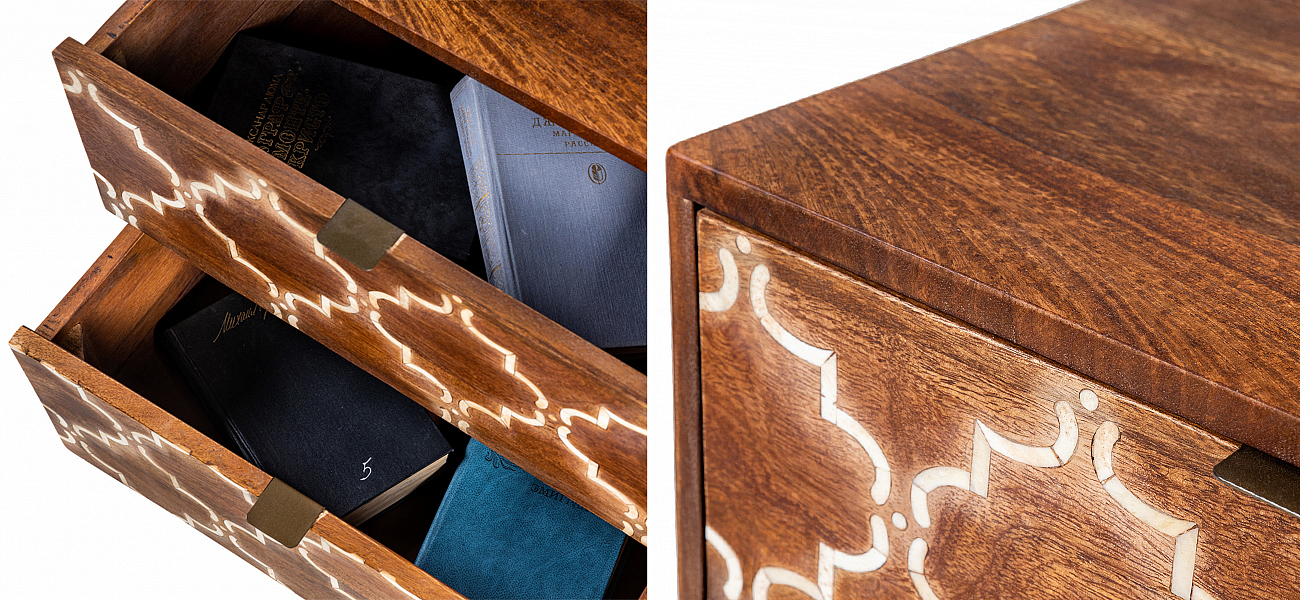 Тумба из натурального дерева Bone Inlay Тумба из натурального дерева Bone Inlay - Loft-Concept в Орле
