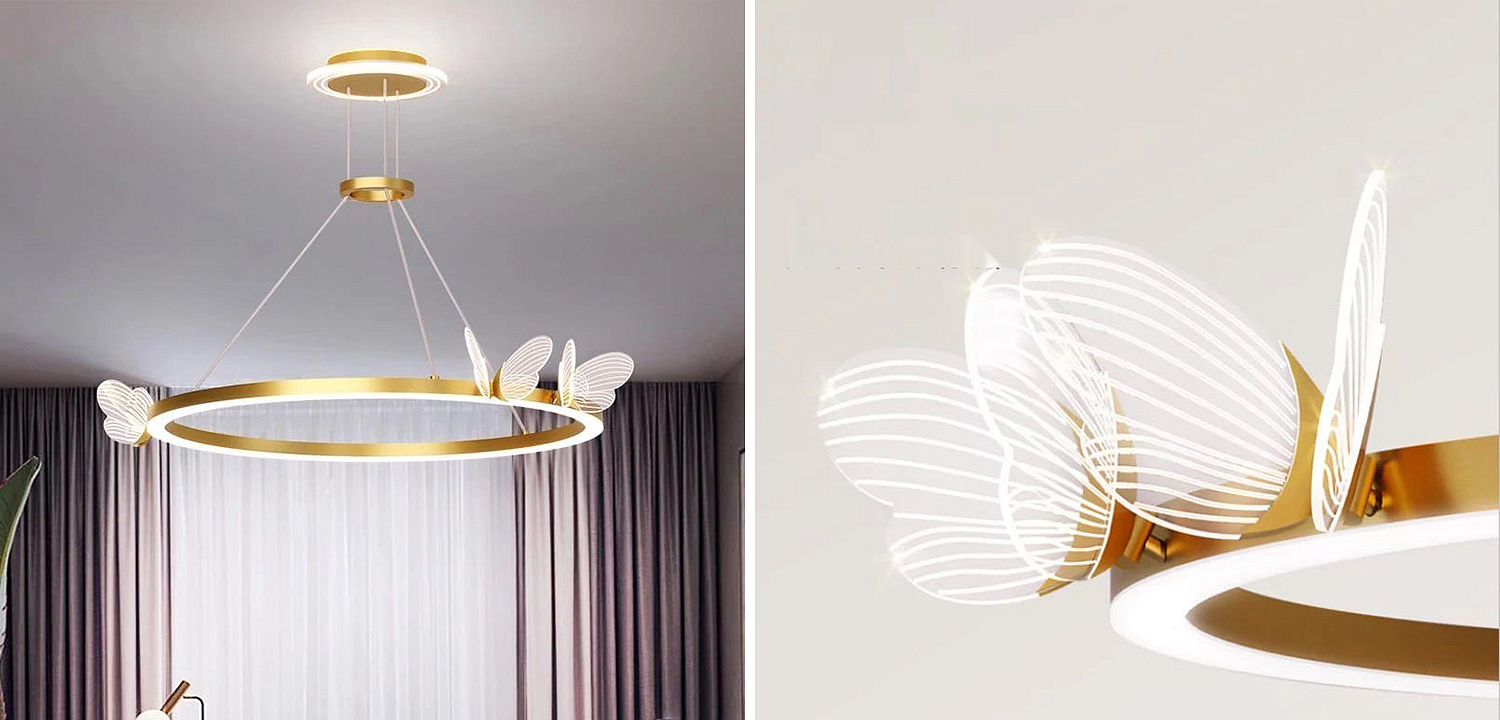 Подвесной светильник с бабочками Butterfly Ring F Подвесной светильник с бабочками Butterfly Ring F - Loft-Concept в Орле