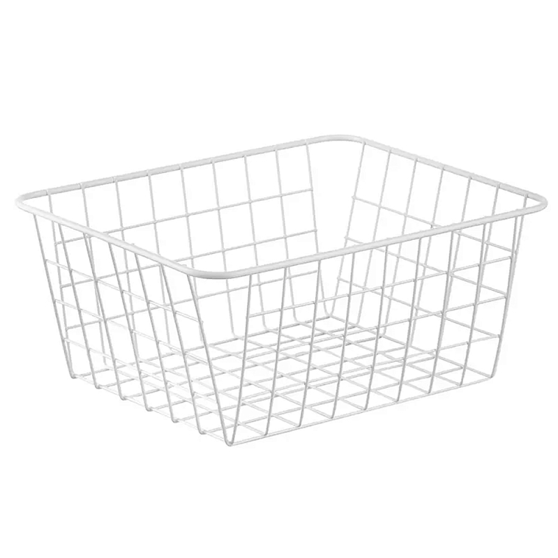 Корзина для хранения железная Iron Basket S Белый Черный Корзина для хранения железная Iron Basket S Белый Черный в Орле | Loft Concept