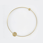 Бра светодиодное круглой формы с рамкой цвета латунь Ring Horizontal варинант исполнения - 1 | Loft Concept в Орле