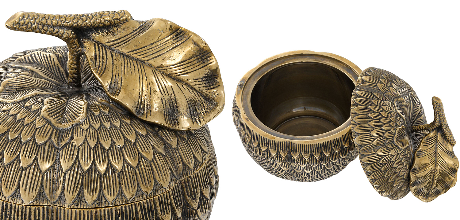 Шкатулка Eichholtz Box Custard Apple brass Шкатулка Eichholtz Box Custard Apple brass - Loft-Concept в Орле