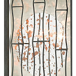 Бра с круглой зеркальной вставкой с эффектом ржавчины Stunning Radiance варинант исполнения - 1 | Loft Concept в Орле