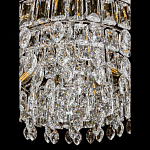 Круглая люстра с хрустальными подвесками на серебряном каркасе Gorgeous Crystal Light варинант исполнения - 7 | Loft Concept в Орле
