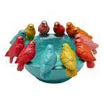 Декоративное дизайнерское блюдо разноцветные попугаи  варинант исполнения - 1 | Loft Concept в Орле