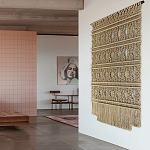 Панно на стену плетеное Макраме бежевый цвет  варинант исполнения - 4 | Loft Concept в Орле