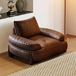 Кресло кожаное с деревянным каркасом Medieval Furniture варинант исполнения - 1 | Loft Concept в Орле