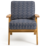 Кресло с каркасом из массива дуба Deniaud Oak Blue Print  Armchair варинант исполнения - 2 | Loft Concept в Орле