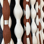 Дизайнерский Декор на стену с кисточками из хлопковых нитей wall panel Thread brushes варинант исполнения - 3 | Loft Concept в Орле