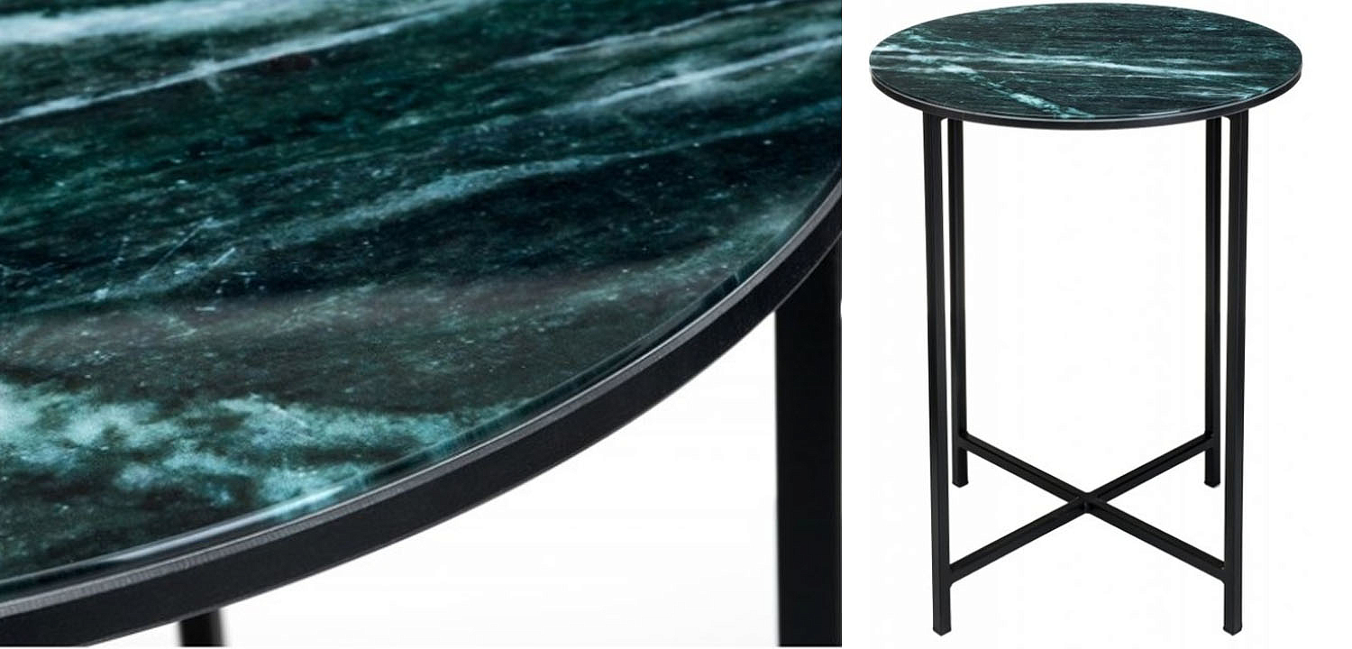 Приставной стол Zermatt Side Table round malachite Приставной стол Zermatt Side Table round malachite - Loft-Concept в Орле