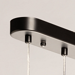 Люстра с 3-мя плафонами волнообразной формы цвета янтарь и 2-мя прозрачными шарообразными плафонами Lucid Rain  варинант исполнения - 10 | Loft Concept в Орле