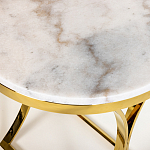 Кофейный столик на подстолье золотого цвета Noelle варинант исполнения - 4 | Loft Concept в Орле