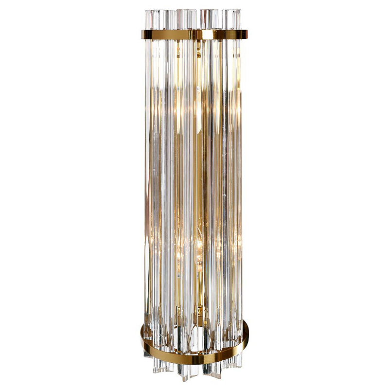Бра Suspension Glass Cylinders Sconces 55 Глянцевое золото Прозрачный в Орле | Loft Concept 