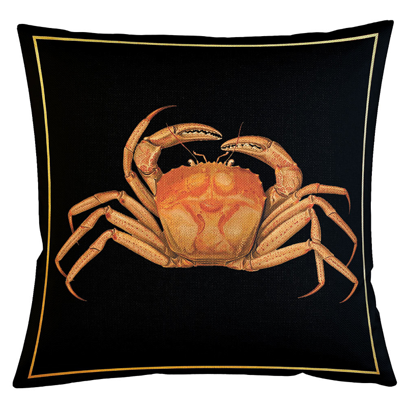 Декоративная подушка Crab Бежевый Черный Декоративная подушка Crab Бежевый Черный в Орле | Loft Concept