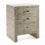 Тумбочка прикроватная Bogense Bone Inlay Bedside Beige варинант исполнения - 1 | Loft Concept в Орле