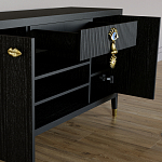 Комод-буфет Elsa Dreams Black с открытыми полками   варинант исполнения - 1 | Loft Concept в Орле