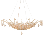 Люстра из деревянных бусин с подвесками в виде капель Wooden Beads варинант исполнения - 1 | Loft Concept в Орле