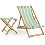 Шезлонг из акации и ткани Argentina варинант исполнения - 7 | Loft Concept в Орле