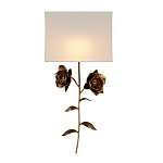 Бра с  каркасом в виде цветков розы и тканевым абажуром Flowers and Fox Roses варинант исполнения - 1 | Loft Concept в Орле