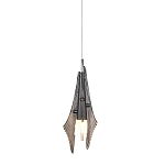 Подвесной светильник с черной металлической основой и рельефным плафоном Glass Pod варинант исполнения - 1 | Loft Concept в Орле