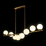 Люстра на штанге с 8-ю белыми шарообразными плафонами Bubble Chandelier варинант исполнения - 3 | Loft Concept в Орле