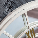 Зеркало настенное в белой металлической раме в виде часов Mirror Tower Clock варинант исполнения - 2 | Loft Concept в Орле