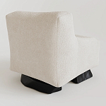 Кресло Cannes с мягкой обивкой букле молочного цвета  варинант исполнения - 3 | Loft Concept в Орле