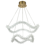 Двухъярусная кольцевая люстра с хрустальным декором Gilbertine Crystal Wavy Ring Chandelier варинант исполнения - 2 | Loft Concept в Орле