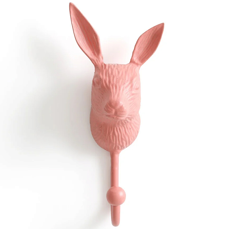 Настенный крючок в виде зайца Hare Wall Hook Pink Розовый Настенный крючок в виде зайца Hare Wall Hook Pink Розовый в Орле | Loft Concept