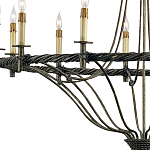 Люстра двухъярусная с отделкой в виде веревки Black Light Profile варинант исполнения - 1 | Loft Concept в Орле