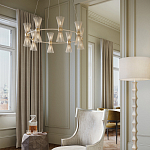 Люстра круглая с фактурными абажурами из тонких металлических палочек Wild Thorns варинант исполнения - 4 | Loft Concept в Орле