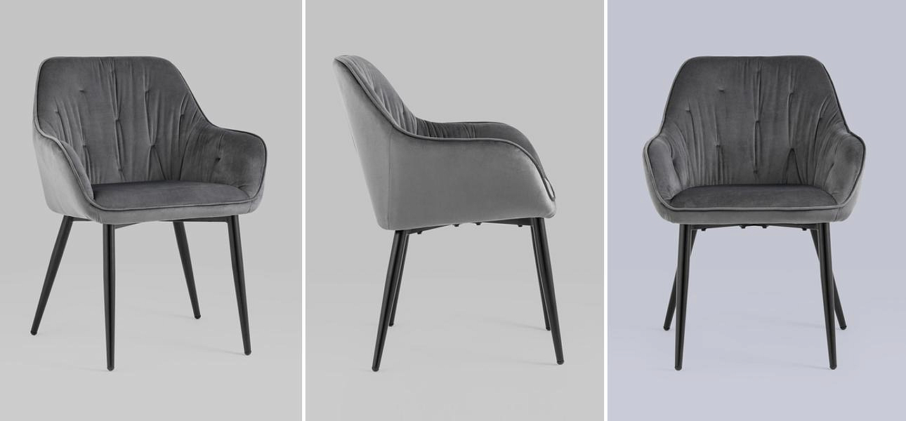 Стул CHANTAL Chair капитоне Серый Велюр Стул CHANTAL Chair капитоне Серый Велюр - Loft-Concept в Орле