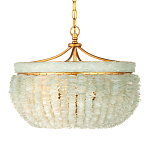 Подвесной светильник с каскадом из стеклянных декоративных элементов на золотом каркасе Shining Sea Glass варинант исполнения - 4 | Loft Concept в Орле