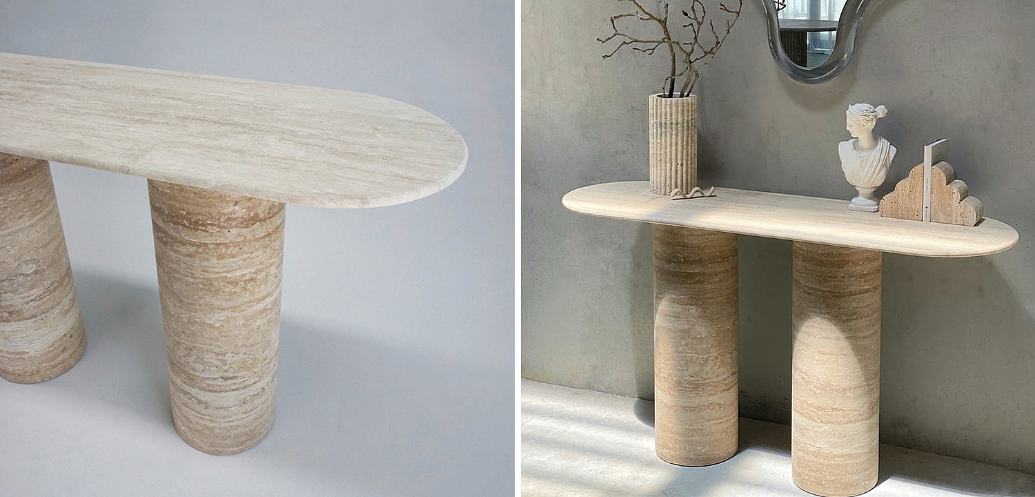 Консоль LA PARADIS Console TABLE Traverten Консоль LA PARADIS Console TABLE Traverten - Loft-Concept в Орле