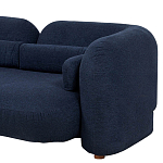 Дизайнерский двухместный диван с мягкими спинкой и подлокотниками синий Madelaine Sofa Blue варинант исполнения - 5 | Loft Concept в Орле