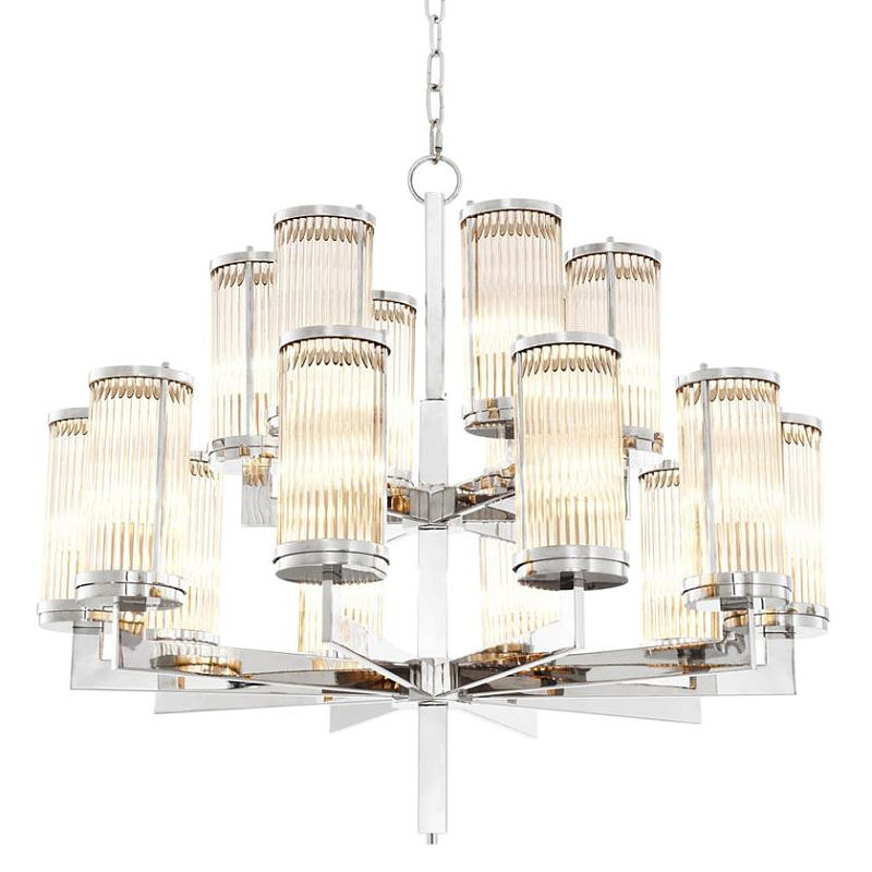 Люстра Chandelier Claridges Никель Прозрачный (Transparent) Люстра Chandelier Claridges Никель Прозрачный (Transparent) в Орле | Loft Concept